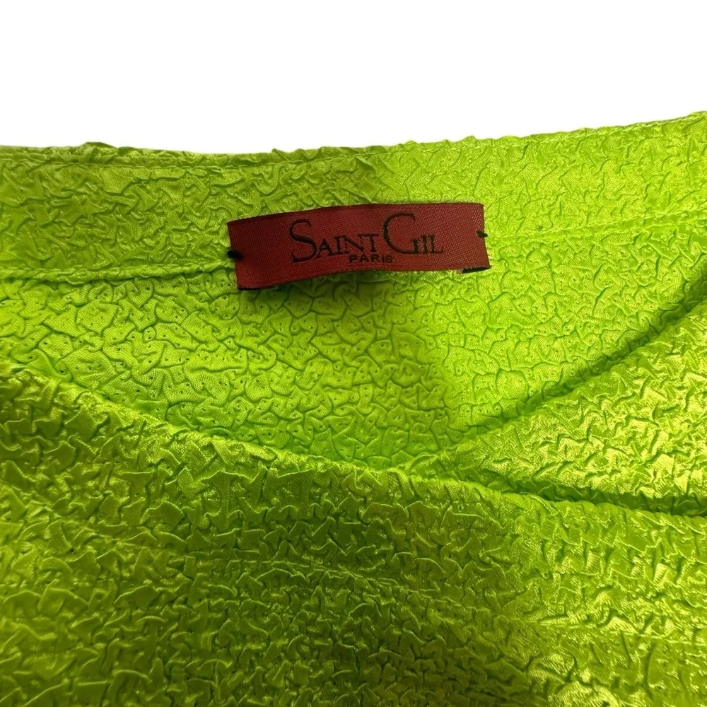 Vintage 80’s Saint Gil Neon Geometric Textured Lightweight Top/Jacket - Picture 7 of 12